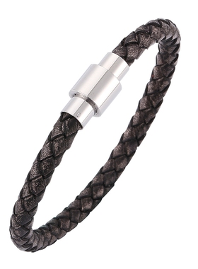 进口头层手绳牛皮编织男本命年红色转运手链复古简约送男友礼物潮