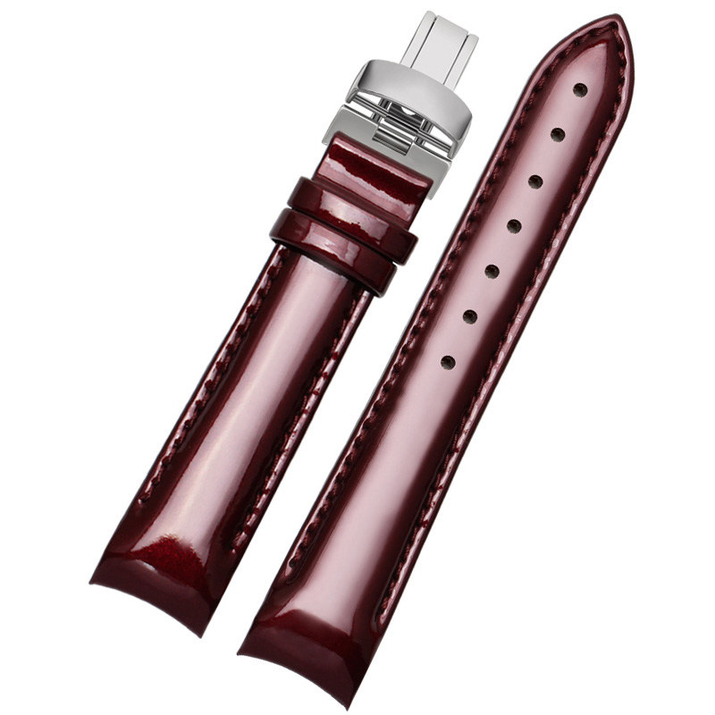 亮光手表带女适配天梭1853 t035表带 adh手表国产腕表