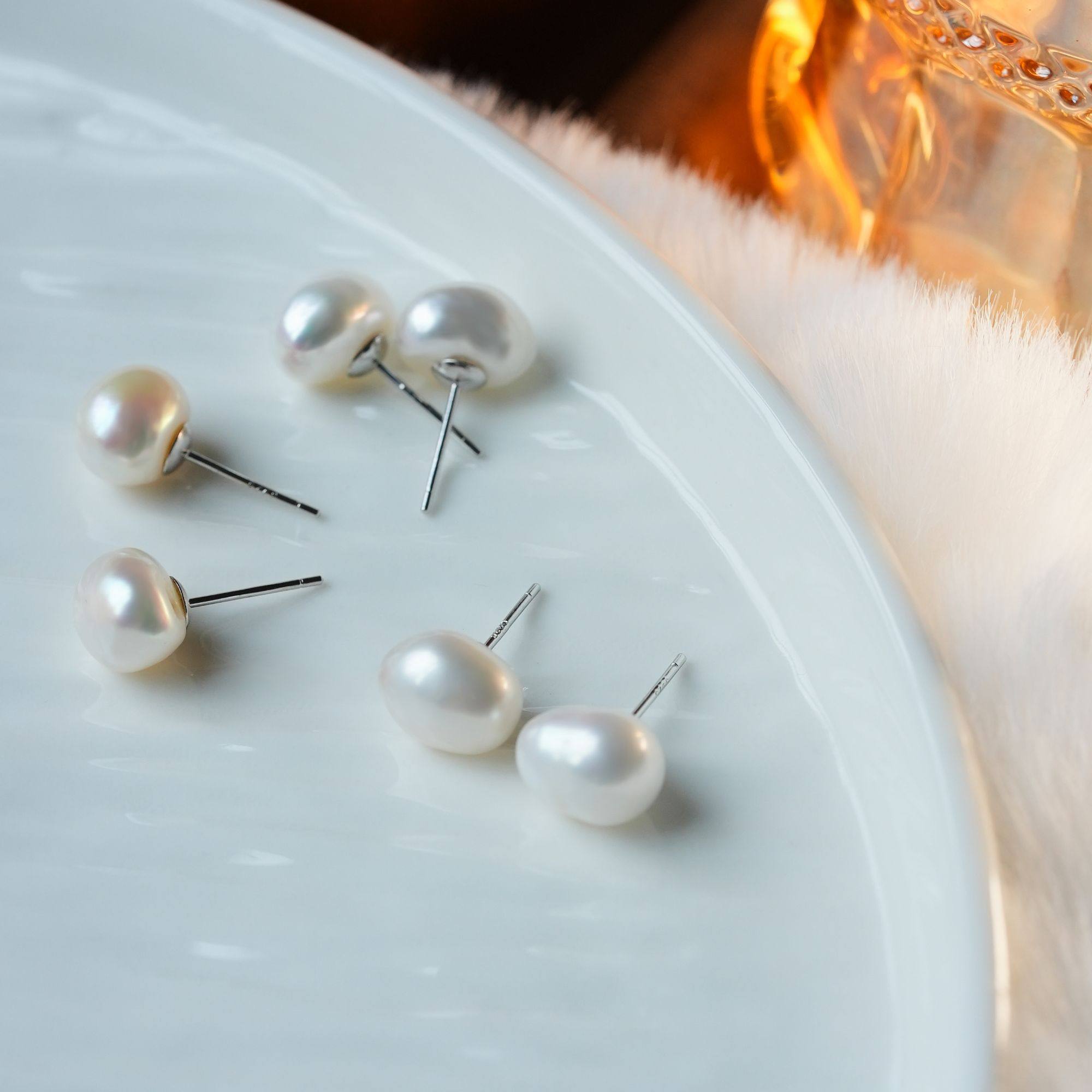 精致百搭秋冬新款珠珠耳钉气质巴洛克珠小巧耳环,淘宝优惠券,粉丝福利购,淘宝优惠卷