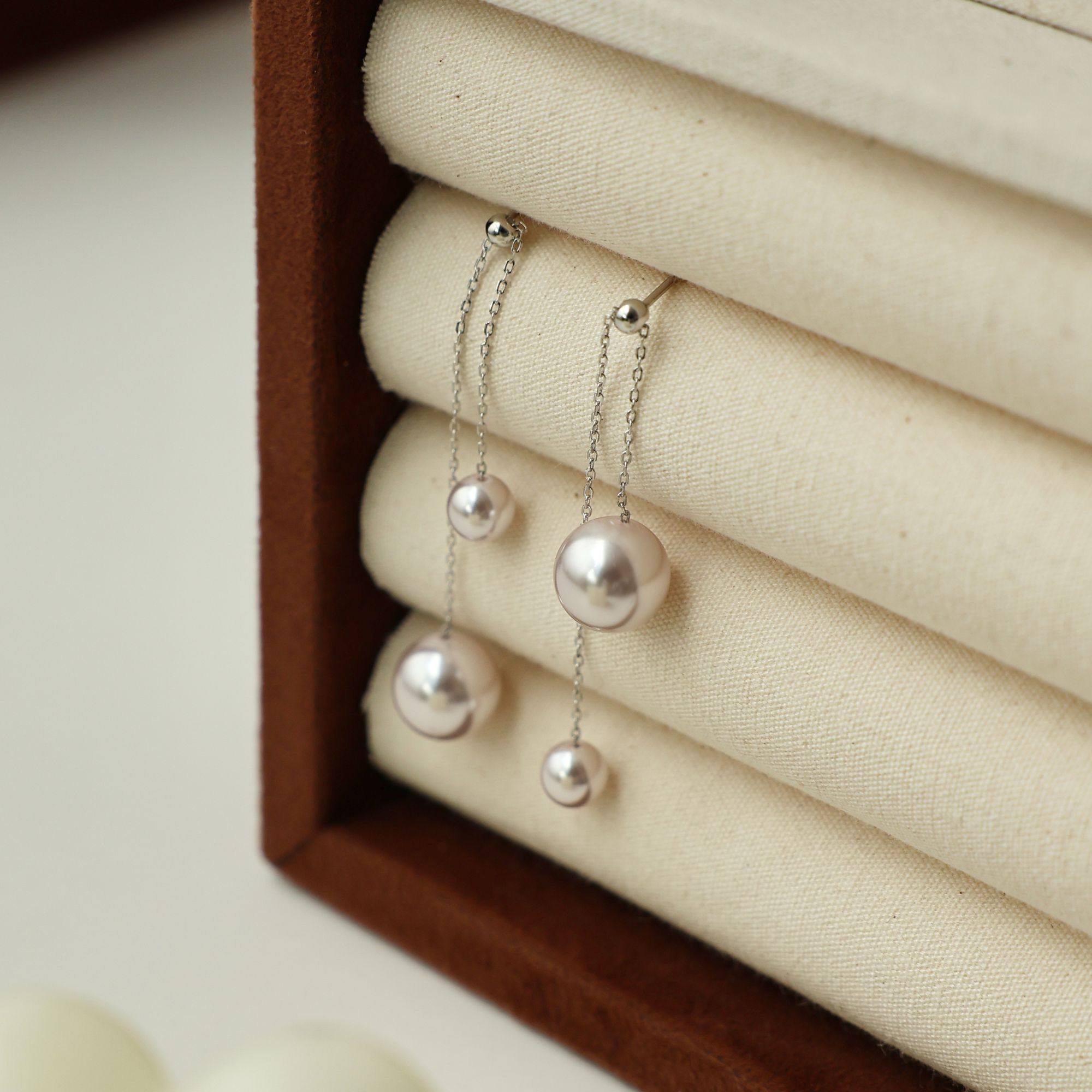 曼塔玫瑰紫珠抽拉流苏耳钉气质轻奢法式长款经典高级感优雅耳饰,淘宝优惠券,粉丝福利购,淘宝优惠卷