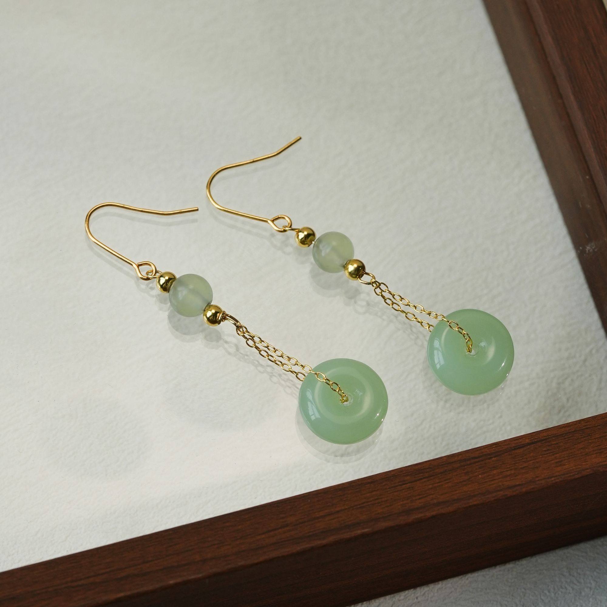 新中式平安扣流苏银耳钩复古民族古风旗袍耳坠,淘宝优惠券,粉丝福利购,淘宝优惠卷