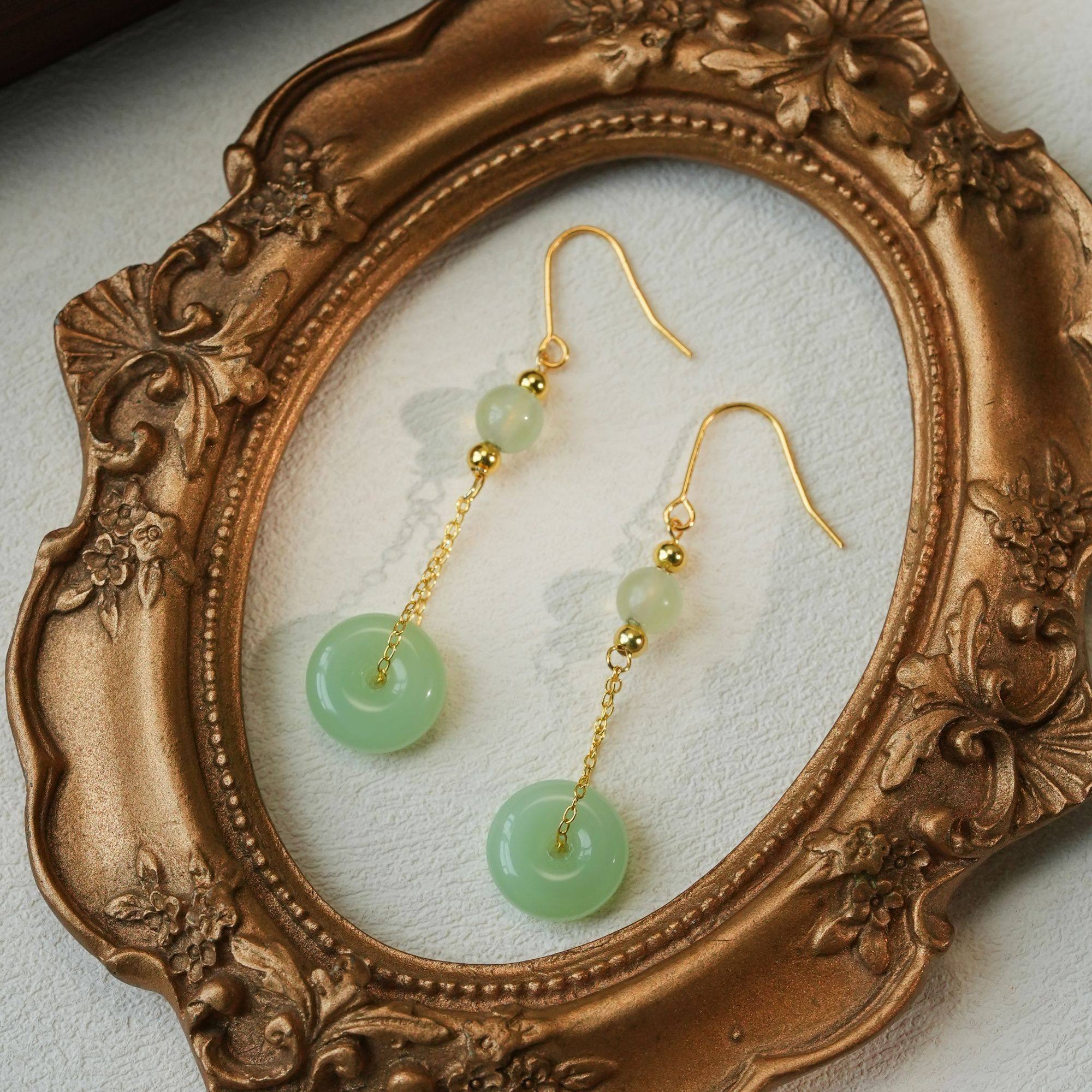 新中式平安扣流苏银耳钩复古民族古风旗袍耳坠,淘宝优惠券,粉丝福利购,淘宝优惠卷