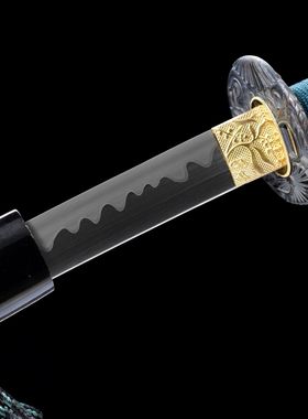 龙泉市刀剑高锰钢研白日式居合刀防身宝剑影视Katana冷兵器未开刃