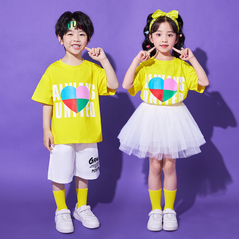 六一儿童表演服小学生啦啦队服装幼儿园舞蹈演出服团体大合唱纱裙-图2