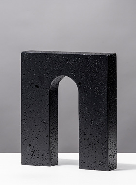 现代北欧树脂几何不规则拱门摆件样板房正方拱形电视柜家居装饰品