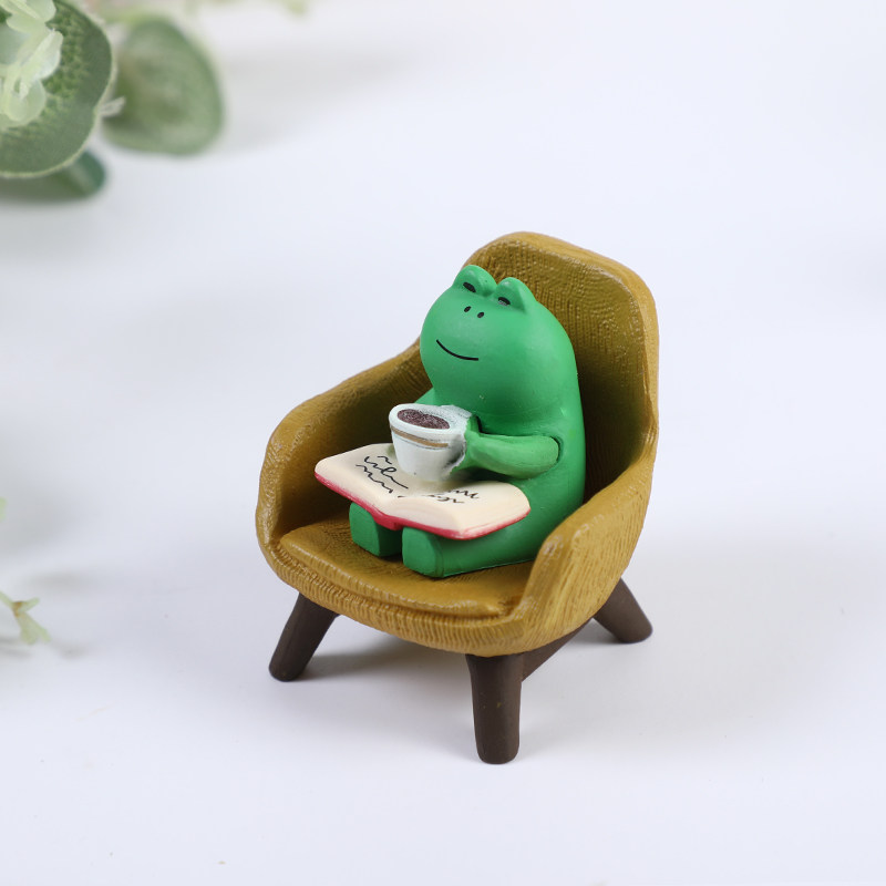 日系治愈zakka休闲摇椅青蛙家居装饰品桌面摆件车载生日礼物女生,淘宝优惠券,粉丝福利购,淘宝优惠卷