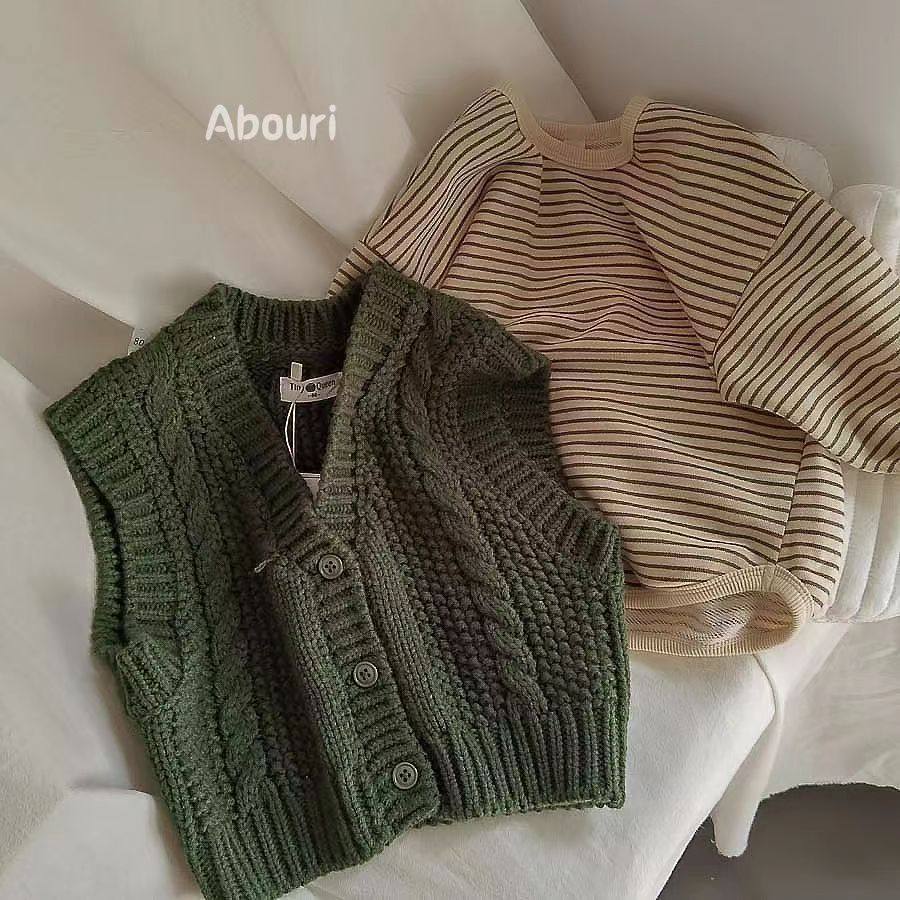 儿童针织马甲春秋复古文艺男女童V领麻花马甲针织开衫背心外套,淘宝优惠券,粉丝福利购,淘宝优惠卷