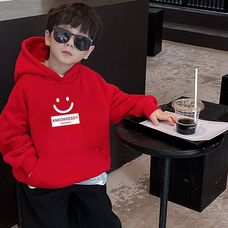 儿童连帽卫衣加绒加厚一体新款秋冬洋气韩系休闲百搭套头宽松上衣,淘宝优惠券,粉丝福利购,淘宝优惠卷