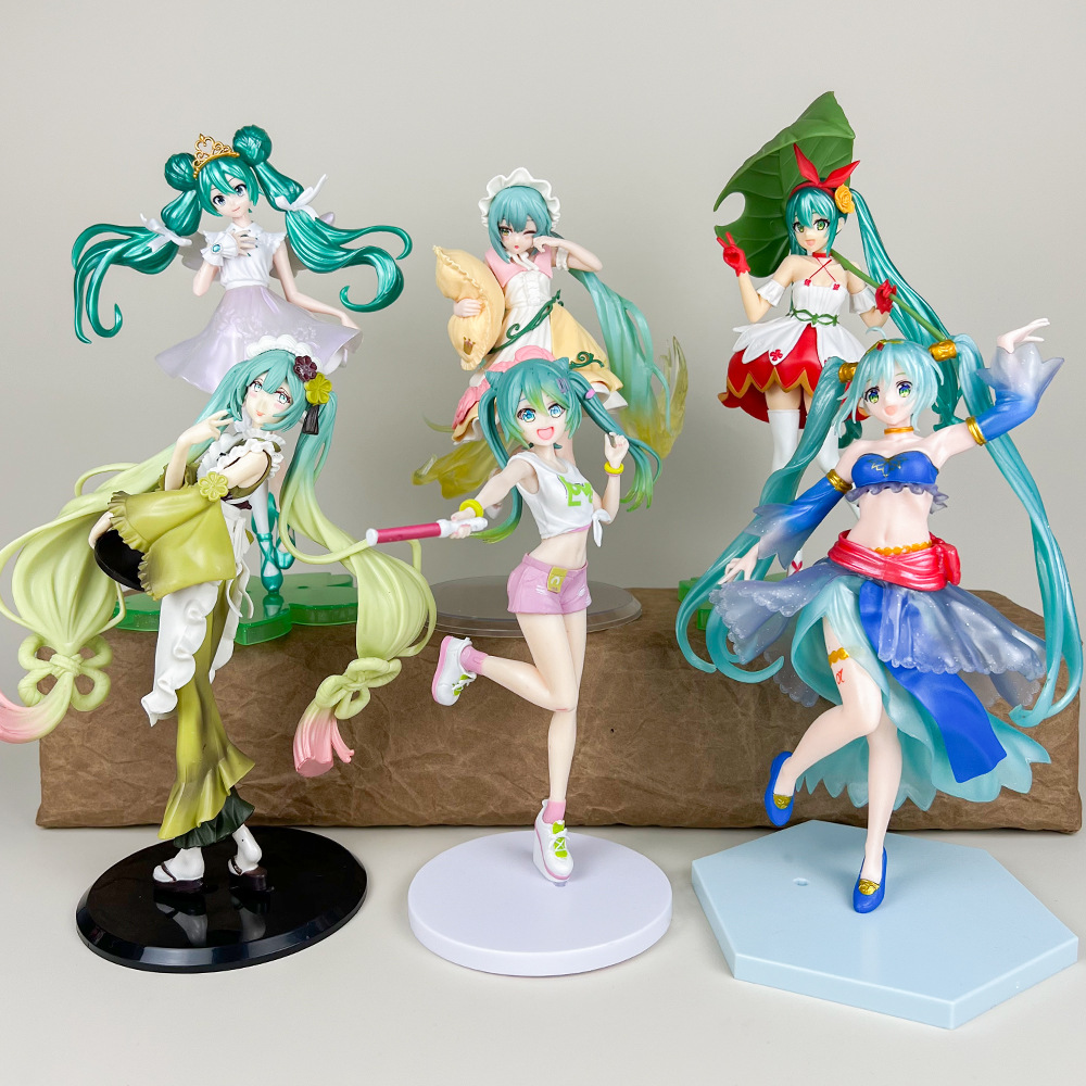 抹茶巴菲未来初音手办周边长裙美少女二次元动漫模型机箱桌面摆件 - 图2