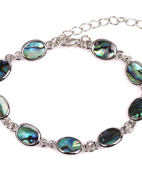 欧美外贸热销 爱心十字架手链 DIY鲍鱼贝壳手链饰品 厂家直