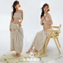 Shadow Building New Pregnant Woman Photo Photography Clothing Fairy Qi Ambience Flowers Skirt Gestation Mommy Pure Desire for Photographic Clothing