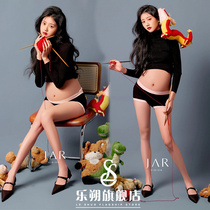 Photocopy of pregnant woman photos of clothing Korean sweet and cool fashion gestation mommy brief cute sweet art photos at home for costumes