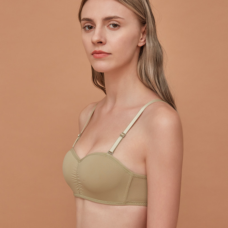 无痕肩带无钢圈夏季防滑大学抹胸 LAEMAYNY文胸