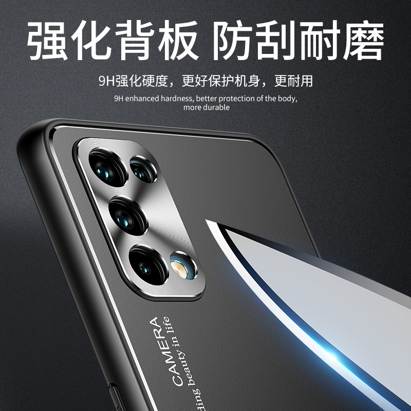 OPPO Reno5K手机壳金属Reno5 K 5G保护套OPPOReno5K男外壳时钟磁吸指环支架软边硅胶全包镜头磨砂潮防摔新款 - 图2