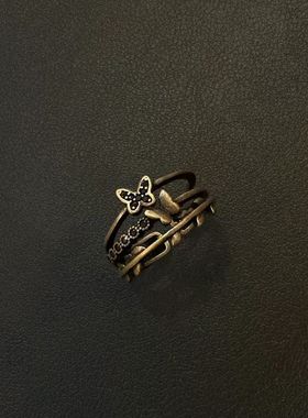 中古vintage幸运戒指轻奢高级感小众气质ins风宫廷复古设计