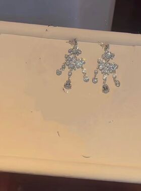 轻奢爆闪超闪新娘锁骨链项链耳钉套装欧美风夸张性感礼服配饰饰品