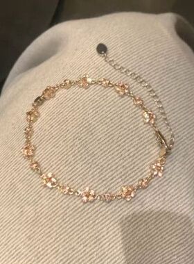 精致小碎花手链轻奢高级感小众设计感细款手饰日常百搭配饰手链