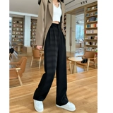 Тонкие штаны, костюм для отдыха, высокая талия, свободный прямой крой, подходит для подростков