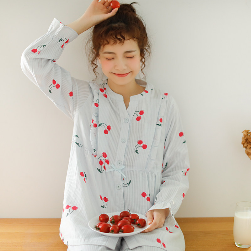 夏季月子服7月份纯棉哺乳5 6睡衣 乐智生活母婴家居服套装