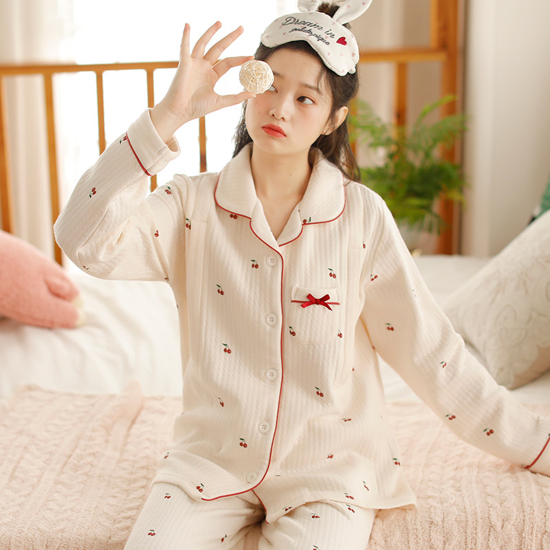 春秋月子服9月份哺乳空气层8睡衣 乐智生活母婴家居服套装