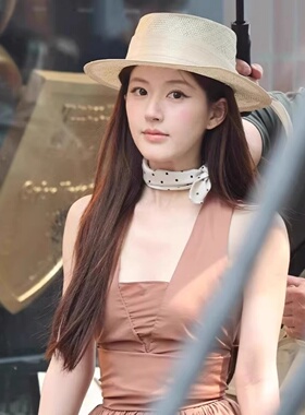 许妍赵露思同款大帽檐显脸小礼帽