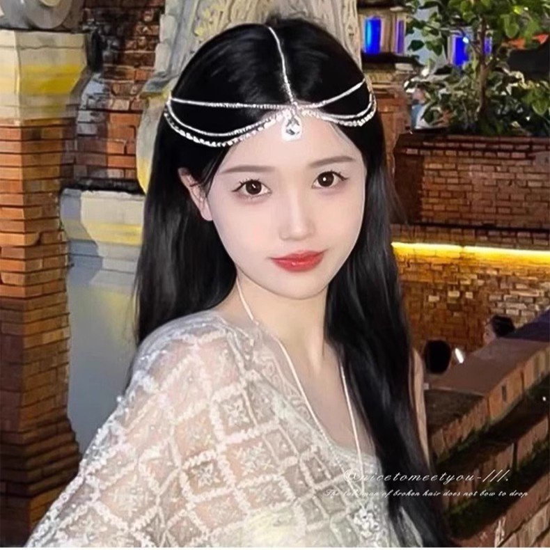 欧美异域风情公主头饰发链气质精灵女水晶眉心坠古风新娘民族风,淘宝优惠券,粉丝福利购,淘宝优惠卷