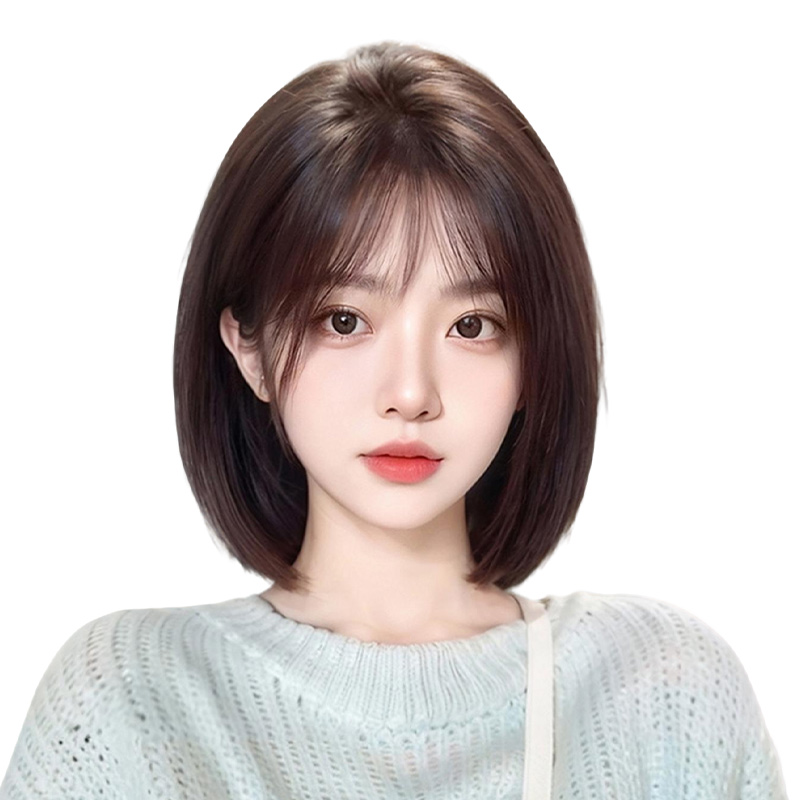 天空树假发全头套女仿真发蓬松隐形自然减龄短发波波头整顶假发套 - 图3