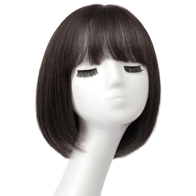 女新款短发波波头全头套式全真人发 天空树整顶假发