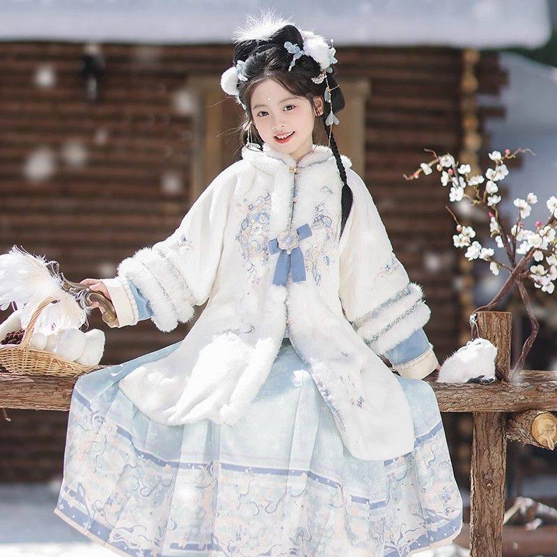 马面裙加绒汉服女童2025新款儿童冬季中国风女孩唐装新年装拜年服,淘宝优惠券,粉丝福利购,淘宝优惠卷