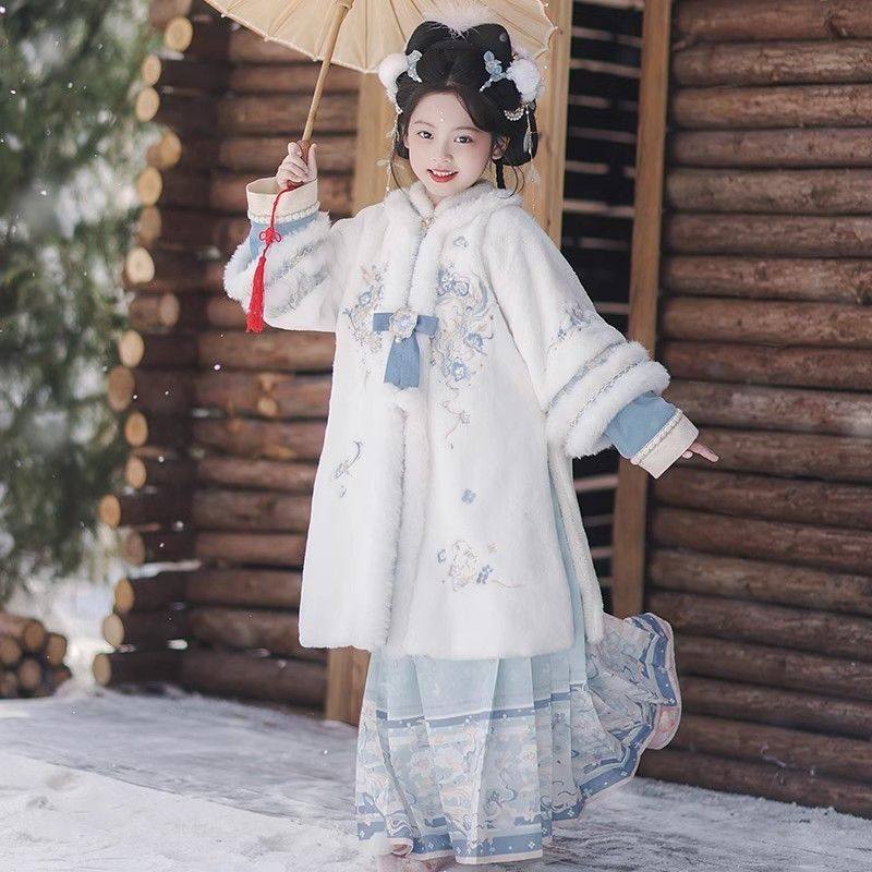 马面裙加绒汉服女童2025新款儿童冬季中国风女孩唐装新年装拜年服,淘宝优惠券,粉丝福利购,淘宝优惠卷