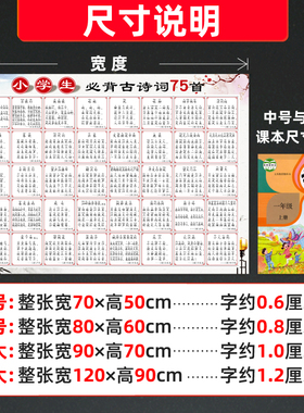 必背古诗词三百首唐诗墙贴画纸