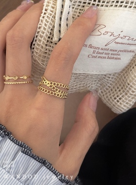 豌豆饰物钛钢不掉色时尚戒指通勤