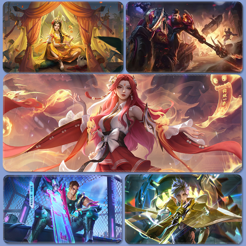王者荣耀鼠标垫超大电竞笔记本电脑键盘垫游戏加厚防滑男生宿舍男