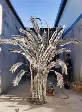 不锈钢松树柏树雕塑抽象仿真树广场公园别墅景观植物创意装饰摆件