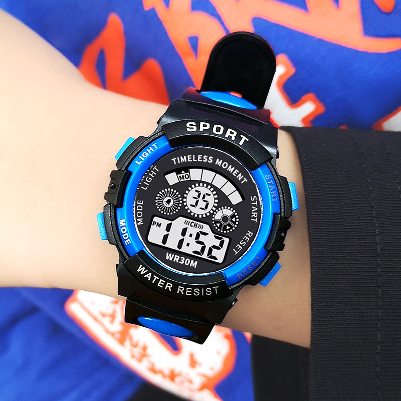 儿童男童潮防水夜光女孩电子表 迷图国产腕表