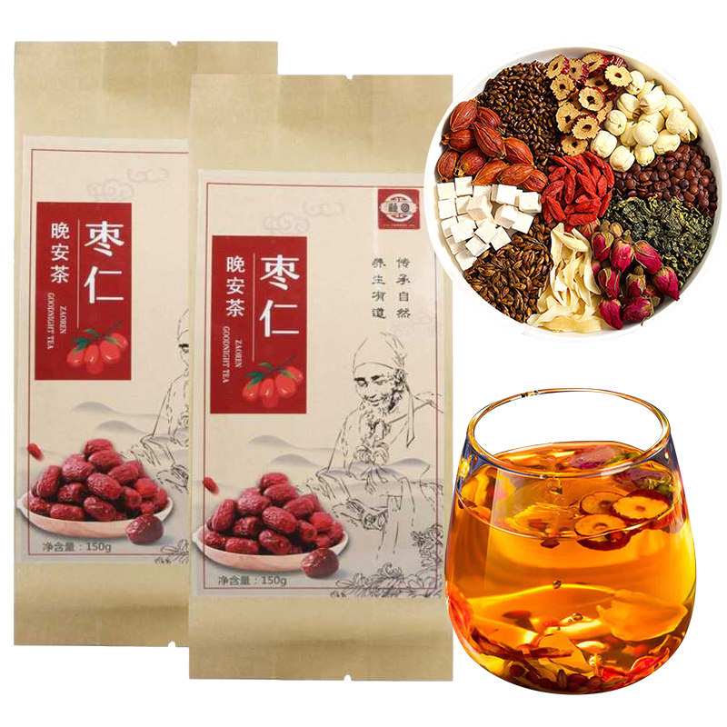 酸枣仁百合茯苓养生花茶改善睡眠茶 颜回通友酸枣仁