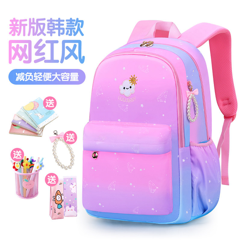 小学生一二三到六年级网红双肩包 妈妈小帮手双肩背包