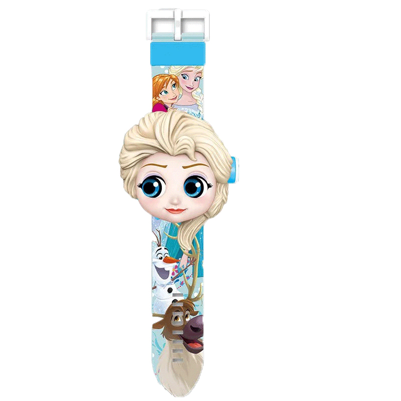 投影玩具爱莎公主小学生防水3手表 cojr手表国产腕表