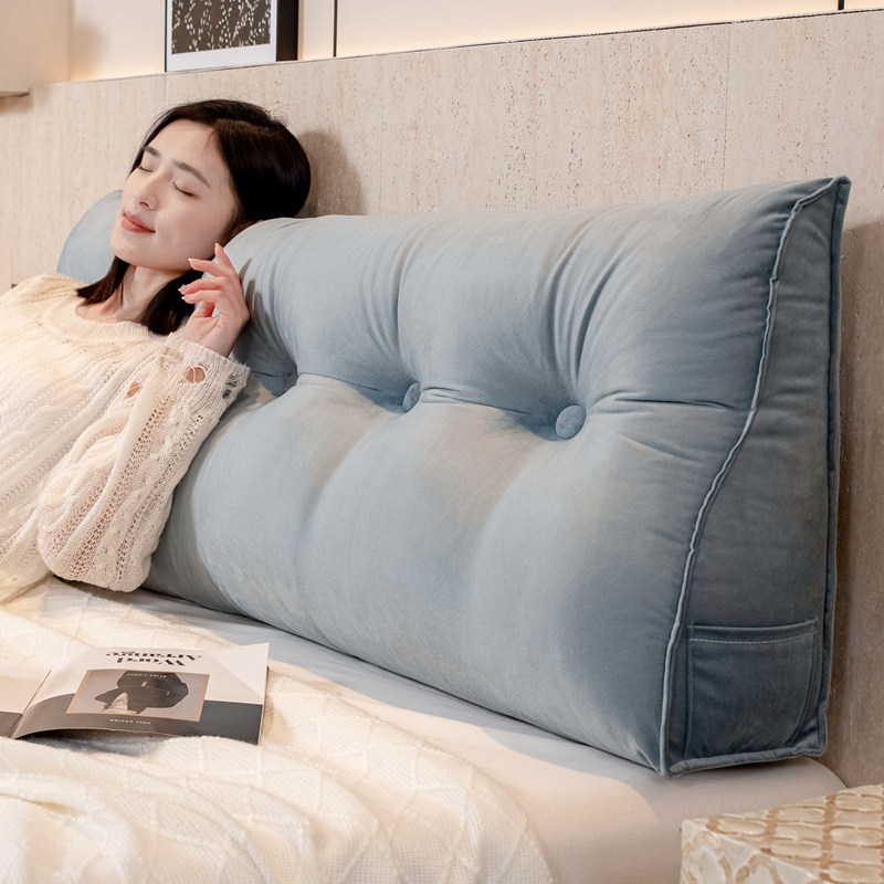 法式三角床头靠垫高级防撞软垫沙发大靠枕榻榻米软包床上靠背拆洗,淘宝优惠券,粉丝福利购,淘宝优惠卷