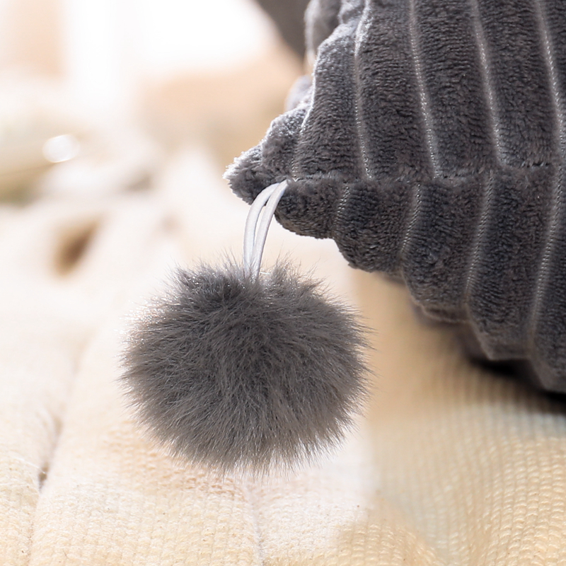 温柔暖灰靠枕床头长条枕头床上抱枕 欣红霖靠垫/抱枕