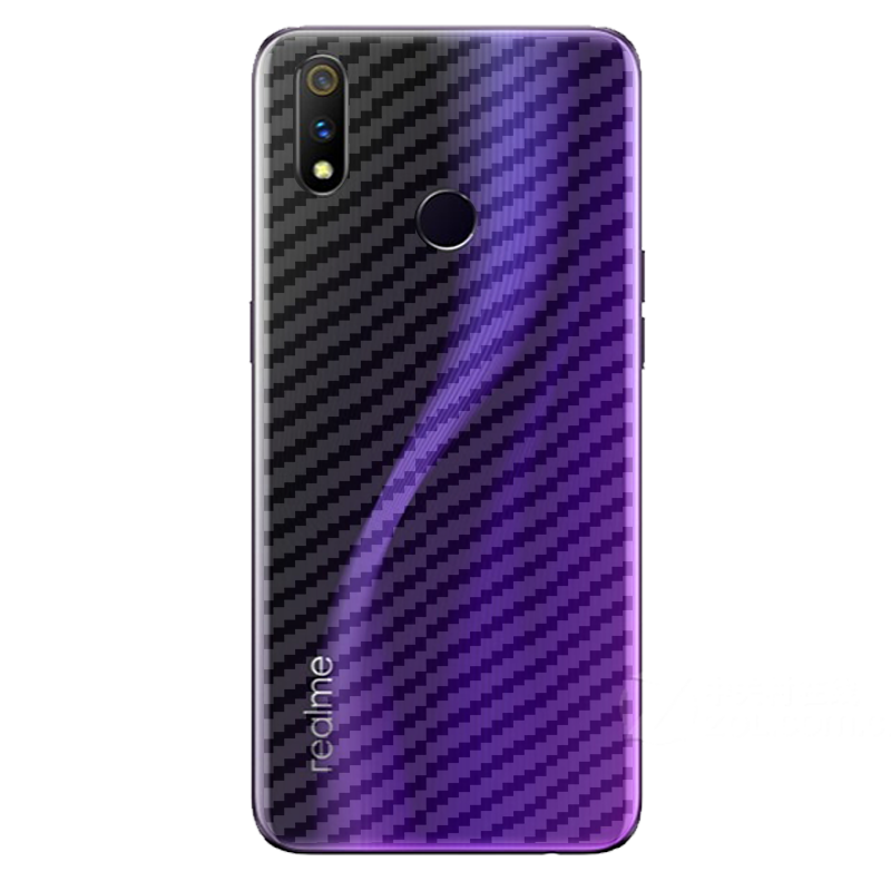 OPPO Realme3手机贴膜RMX1821后背保护软模0pp0防滑抗指纹半透明贴纸防刮后盖莫RMX1825碳纤维磨砂防摔后壳膜 - 图3