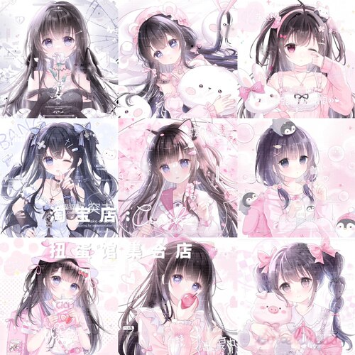 [3000+张 kk跑路图包]卡通女生动漫头像扭蛋原创圈直购高清无水印 - 图0