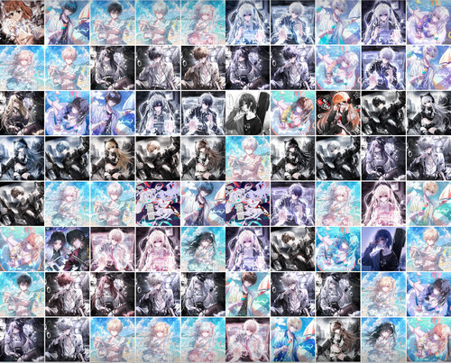 91张 纯白印记扭蛋2号机1期 情侣插画头像原创圈直购 高清无水印 - 图3