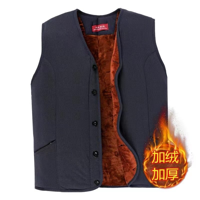 冬季爷爷坎肩马甲时尚中老年加厚保暖马夹爸爸驼绒外套男舒适抗寒,淘宝优惠券,粉丝福利购,淘宝优惠卷