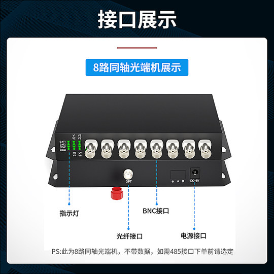 Pengdi coaxial high-definition surveillance video 4-way optical transceiver
