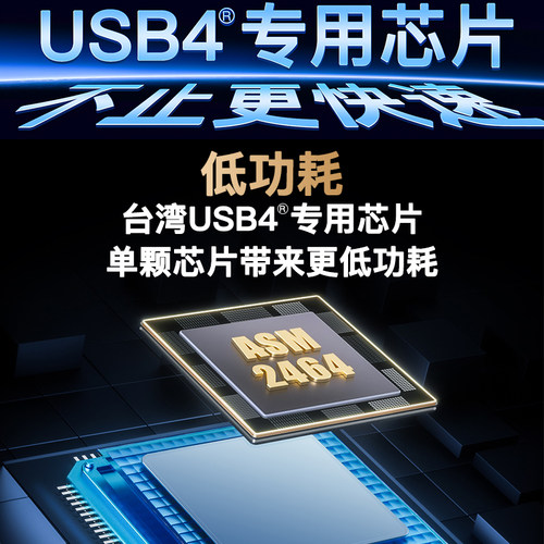迷虎usb4硬盘盒m.2移动40Gbps兼容雷电nvme固态usb4.0外接asm2464 - 图1
