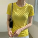 黑色网纱薄款短袖t恤女薄纱正肩