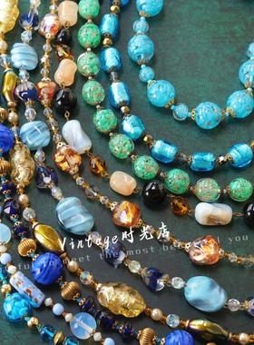 法国项链海外古董中古老琉璃