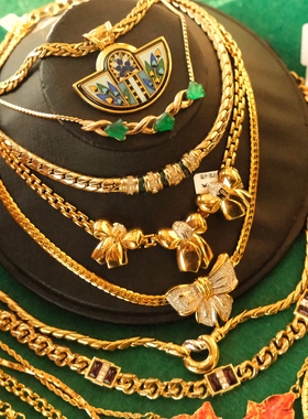 复古百搭古董古董首饰重工琉璃