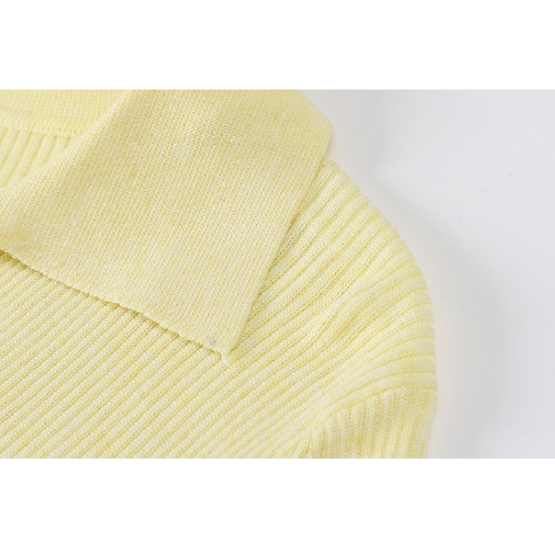 柊司芷自制杏色冰丝短袖春夏针织衫 柊司芷毛针织衫